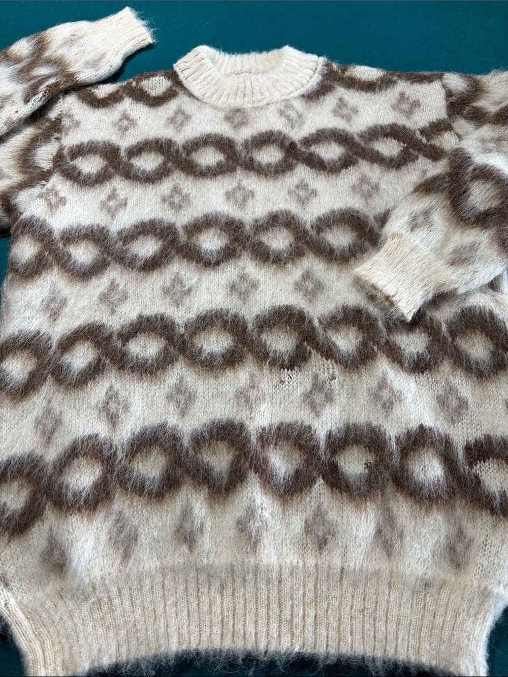 Vtg Lord Jeff “ The Icelandic Baggy Shag “Wool Knit Sweater , M , $69
